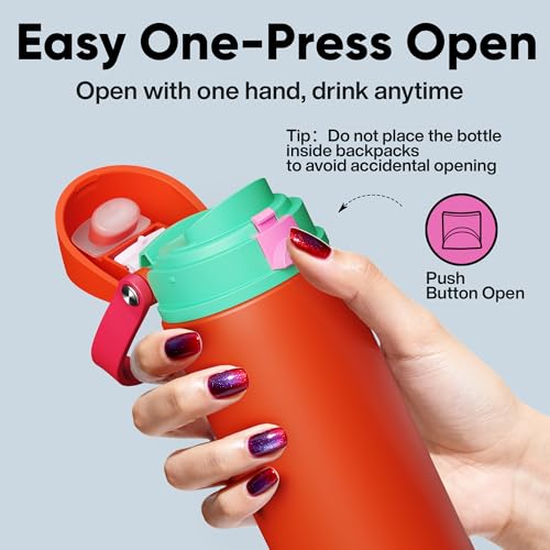 Insulated Water Bottle with Straw