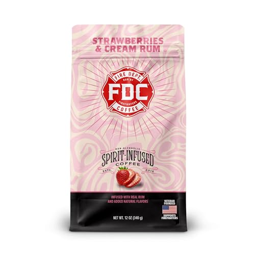 Strawberries & Cream Rum Whole Bean Coffee (12 Ounce)