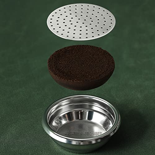 53mm Espresso Puck Screen 2 Packs Metal Coffee Filter Reusable Espresso Filters for 54mm Portafilter Basket 0.8mm Thickness FG7009M (2 Count)