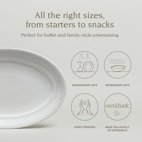 over&back Rim Stoneware Serving Platter