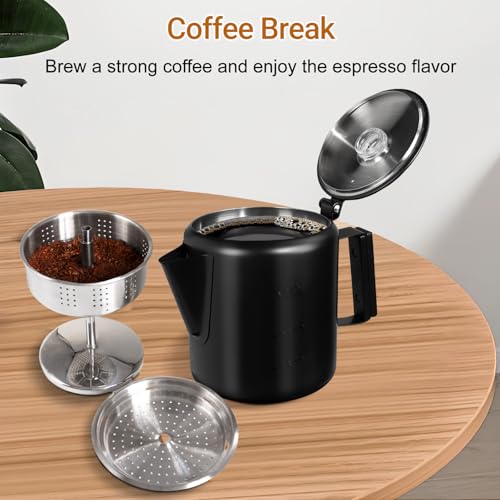 No Coating 9 Cup Percolator Coffee Pot 304 Stainless Steel