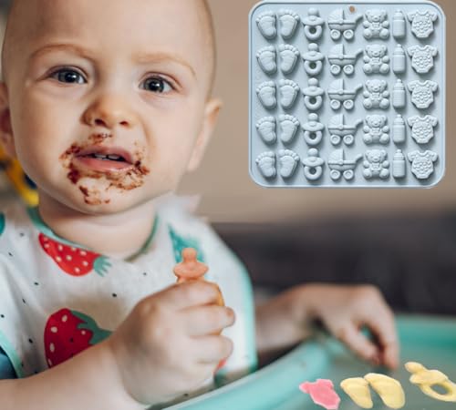 Baby Chocolate Mold Set Silicone Baking Molds with Footprint (2 Count)