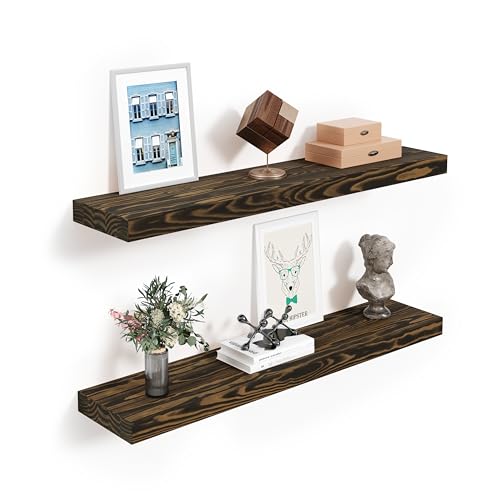 24'' Wood Floating Shelves for Wall (2 Count)