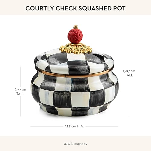 Enamel Squashed Pot