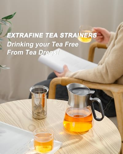23oz Small Glass Teapot with Infuser For Loose Leaf Tea Steeper