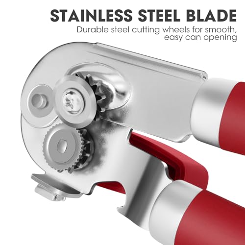 Manual Can Opener Hand Held with Magnet for Home Kitchen