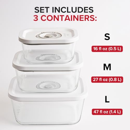 Glass Vacuum Seal Containers for Food Storage