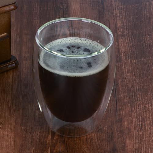 Glass Coffee Mugs Set of 2