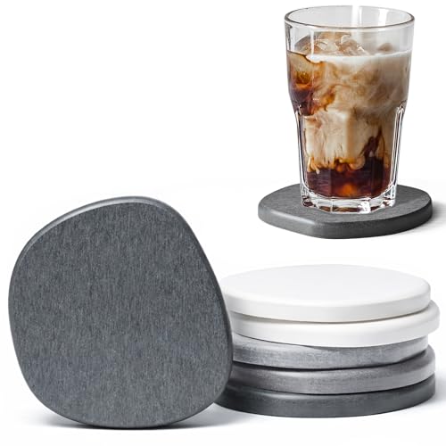 6 Pack Diatomite Absorbent Coasters for Drinks (6 Count)