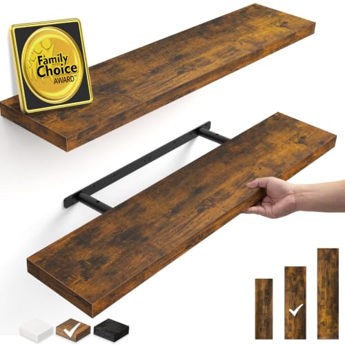 Rustic Brown Floating Shelves 35.4in