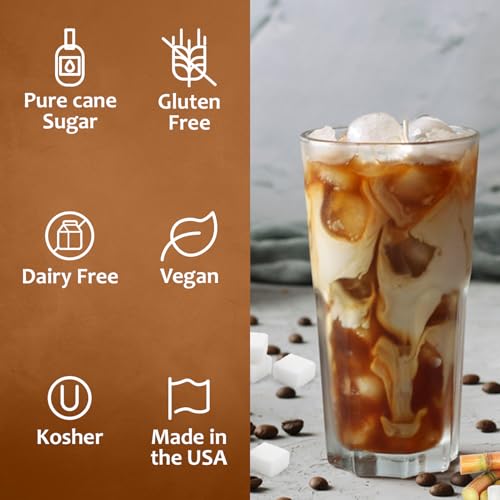 Coffee Syrup Cane Sugar Sweetener Flavored Syrup for Drinks (25.4 Fl Oz)