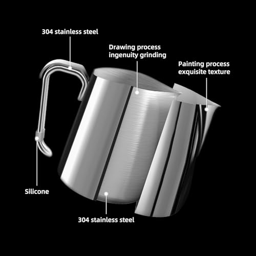 Espresso Milk Frothing Pitcher Stainless Steel 20oz