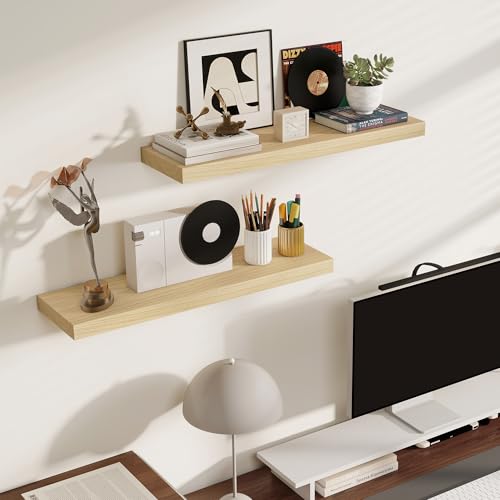 Rustic Floating Shelves for Home Decor (2 Count)