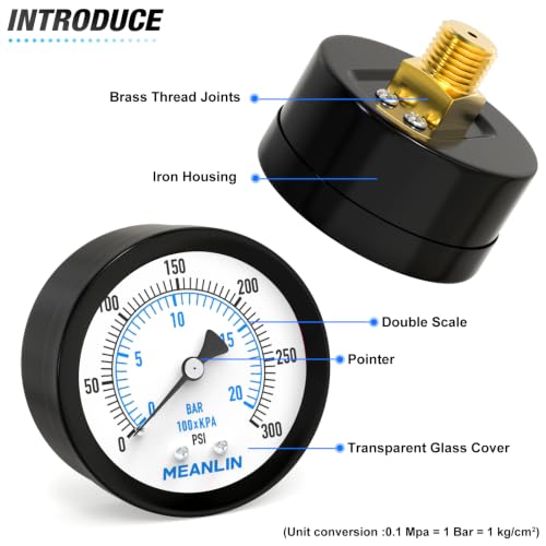0~300Psi Well Pump Pressure Gauge