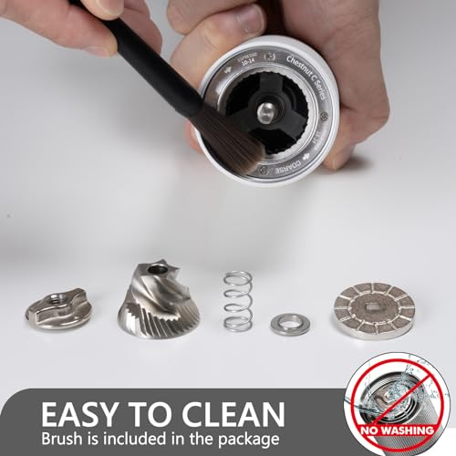 Chestnut C2S Manual Coffee Grinder Capacity 25g with CNC Stainless Steel Conical Burr
