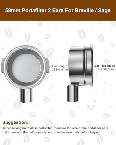 58mm Bottomless Portafilter For Breville