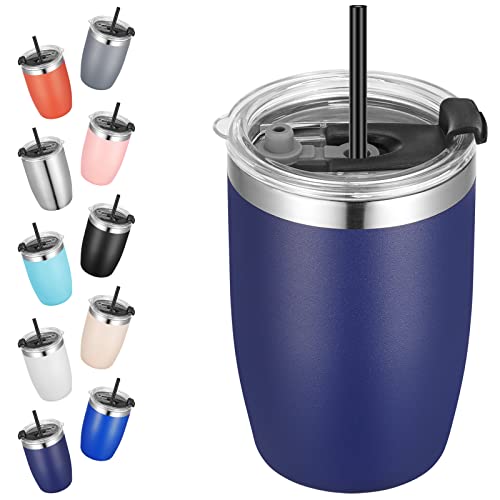 Stainless Steel 12 oz Tumblers bulk Vacuum Insulated Double Wall Travel Tumbler with Lid and Straw Reusable Tumbler