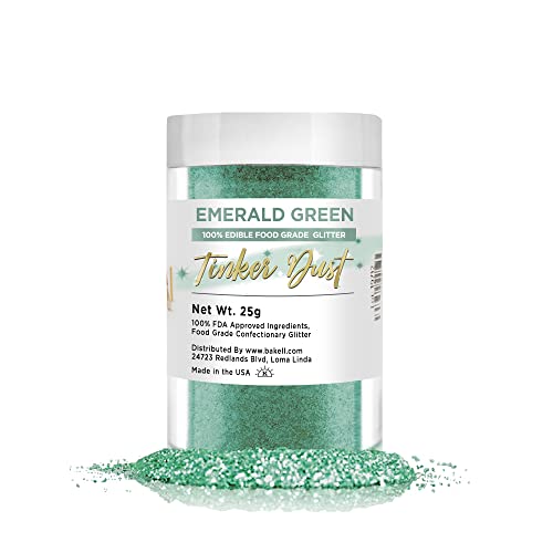 Bulk Size Emerald Deep Tinker Dust Edible Glitter Jar