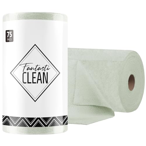 Microfiber Cleaning Cloth Roll (75 Count)