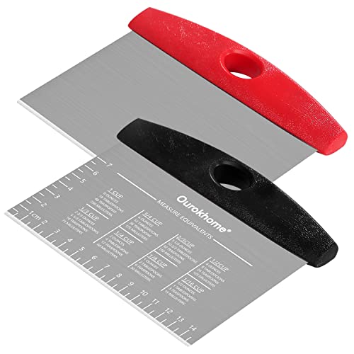 2 Pack Bench Scraper Dough Cutter