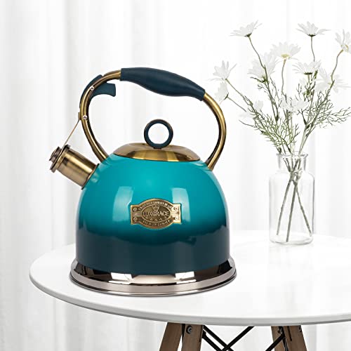 Tea Kettle 3.0 Quart Tea Kettles Stovetop Whistling Teapot Stainless Steel Tea Pots for Stove Top Whistle Tea Pot