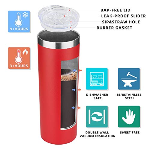 20 oz Skinny Tumblers Bulk Set (4 Count)