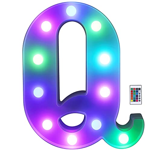 Colorful LED Letter Lights with Remote