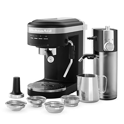 Semi Automatic Espresso Machine and Automatic Milk Frother Attachment