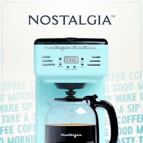 Retro 12 Cup Programmable Coffee Maker With LED Display