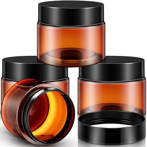 4 Pcs Plastic Jars Wide Mouth with Lids