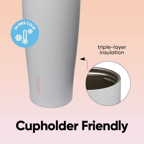 FreeSip Tumbler Stainless Steel Water Bottle 40 oz Beach House