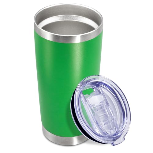 20oz Tumbler Insulated Coffee Tumblers with Lid Stainless Steel Green 1P