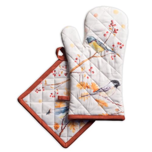 100% Cotton Oven Mitt & Pot Holder Set