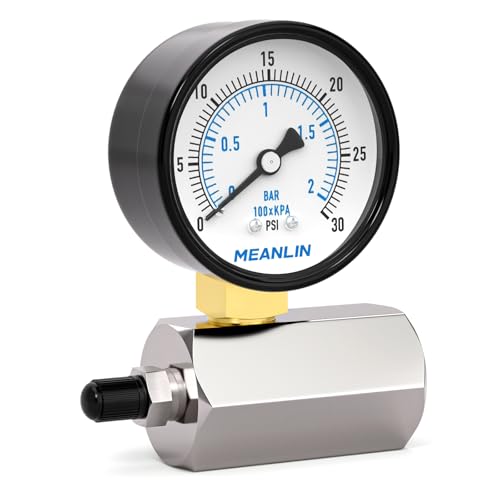 0 30Psi 2" Steel Double Graduated Air Test Pressure gauges