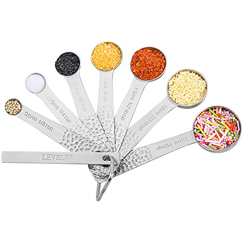 18 8 Stainless Steel Measuring Cups and Spoons Set 14 for Baking & Kitchen
