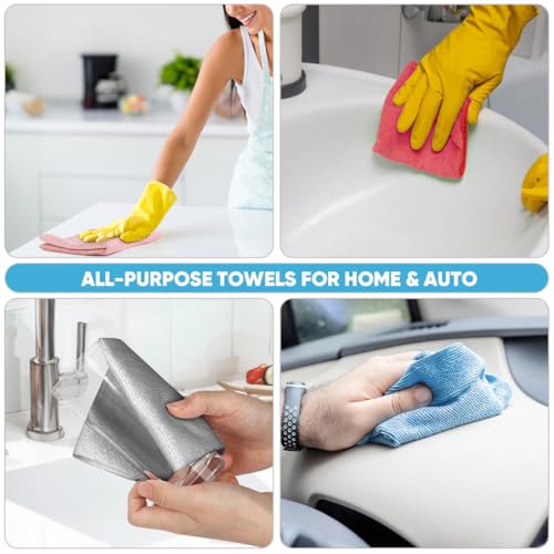 Red Microfiber Cleaning Cloth Roll (50 Count)