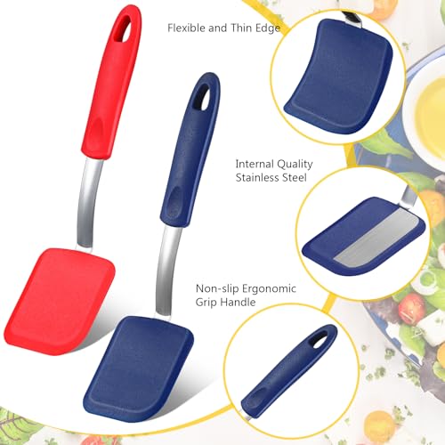 2 Pcs Mini Silicone Cookie Brownie Spatula (2 Count)