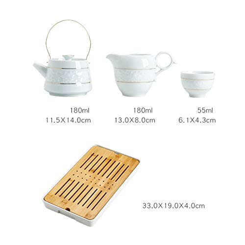 Tea Set Personality Tea Set Red Glaze Black Handle Oblique Teapot Oblique Teacup 10 Ceramic Tea Set Gift Box