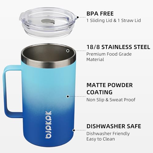 25oz Insulated Coffee Mug with Handle