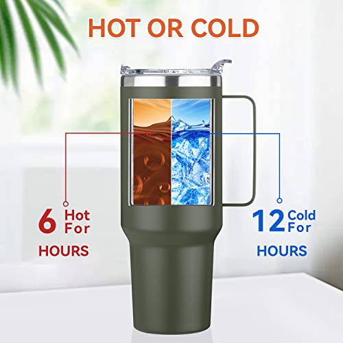 40 oz Stainless Steel Tumbler with Handle (8 Count)