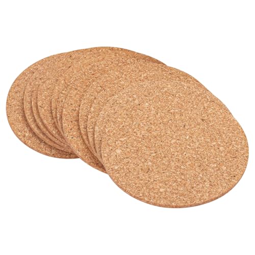 180 Pack 3.5 Inch Round Cork Coasters (179.98 Count)