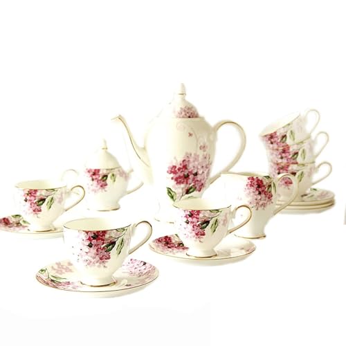 15 Piece Porcelain Tea Set for Adults