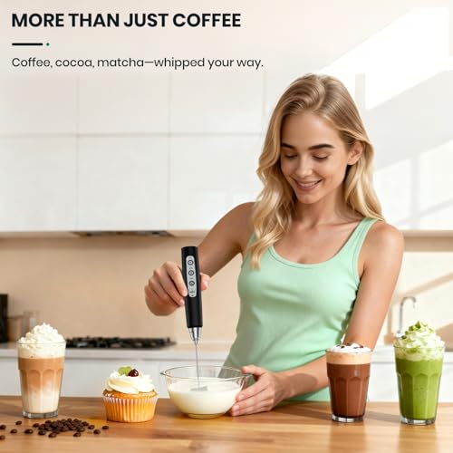 Milk Frother Handheld Rechargeable