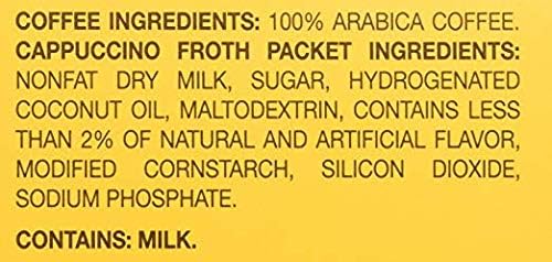 Cappuccino Keurig K Cup Pods with Froth Packets 5.98oz (24 Count)