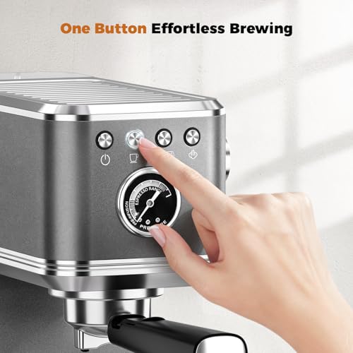 Elite Espresso Coffee Machine with Steam Wand for Cappuccino