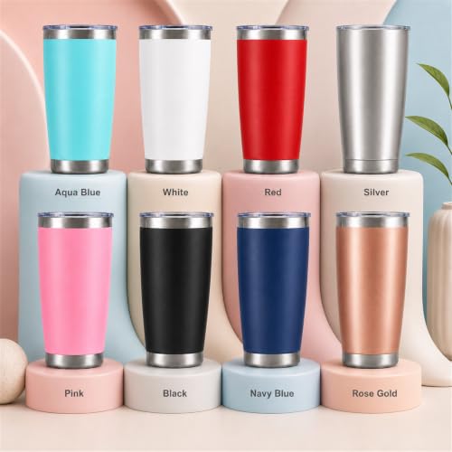 20oz Stainless Steel Insulated Tumblers Bulk (8 Count)