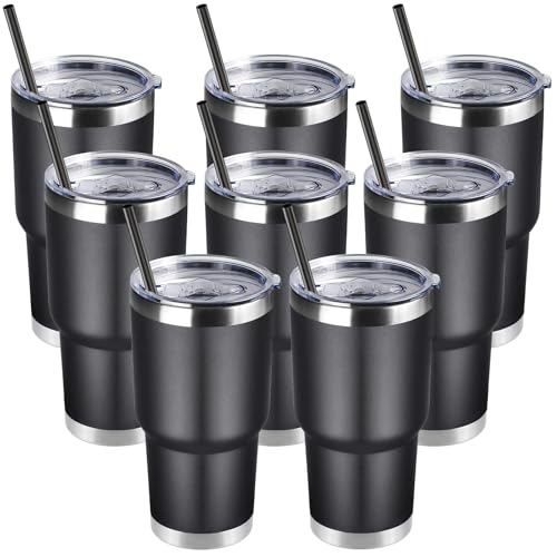 30oz Tumbler Bulk with Lid and Straw (8 Count)