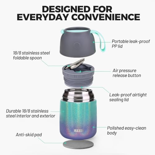 Insulated Thermo Food Jar for Hot & Cold Food for Kids Adult (2 Count)
