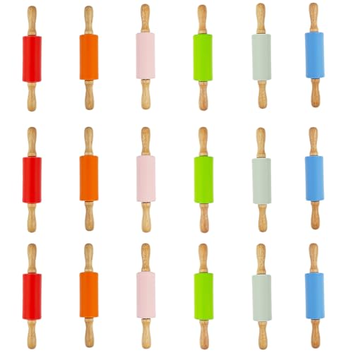 18 Pack Small Rolling Pin for Kids (18 Count)