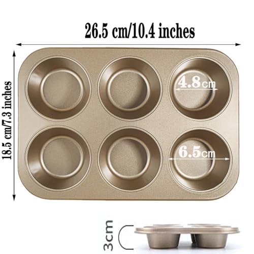 2 Packs Nonstick Round Muffin Baking Pan Tin